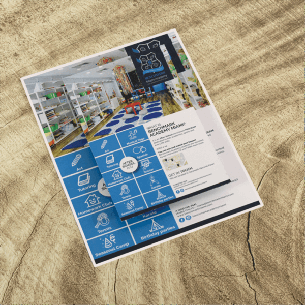 Colorful Printed Information Sheet Photographed On A Textured Surface