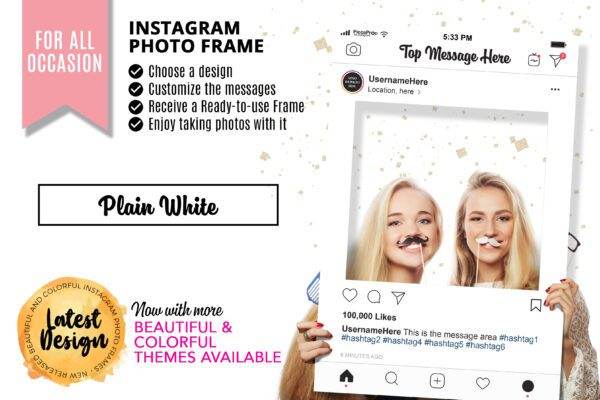 Instagram Prop Social Media Frame New Layout