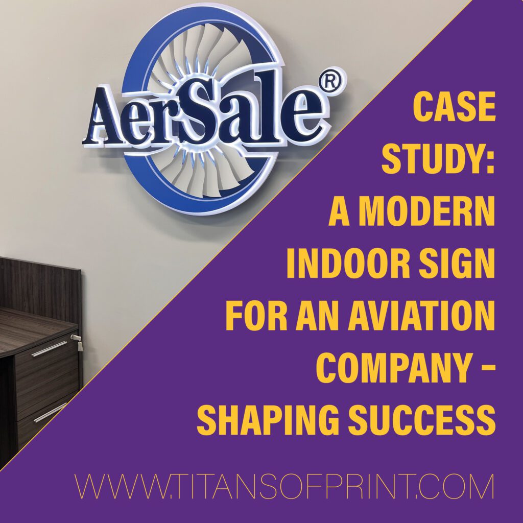 Crafting Success: Contemporary Indoor Sign for an Aviation Company