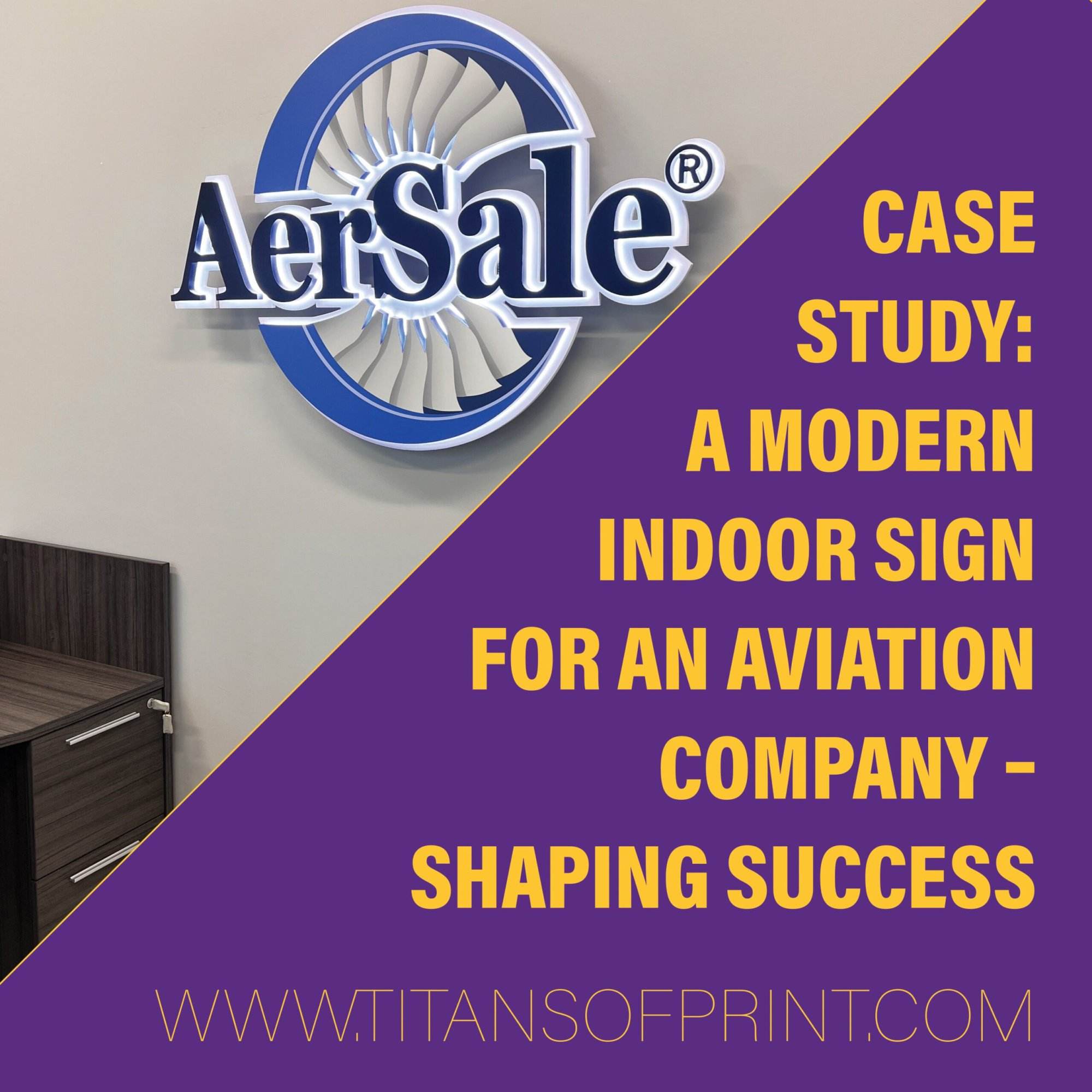 Case Study A Modern Indoor Sign For An Aviation Company – Shaping Success2 Scaled