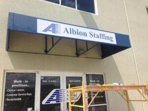 Sign Installation Services In Miami Vinyl Print Awning Signs Installation