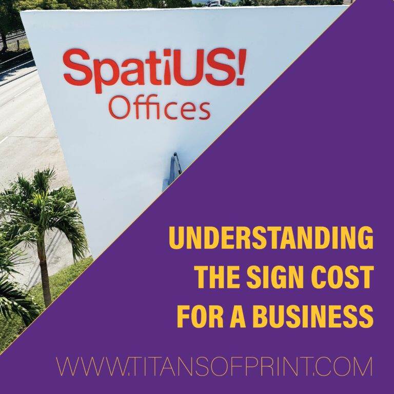 Understanding the Sign Cost for a Business