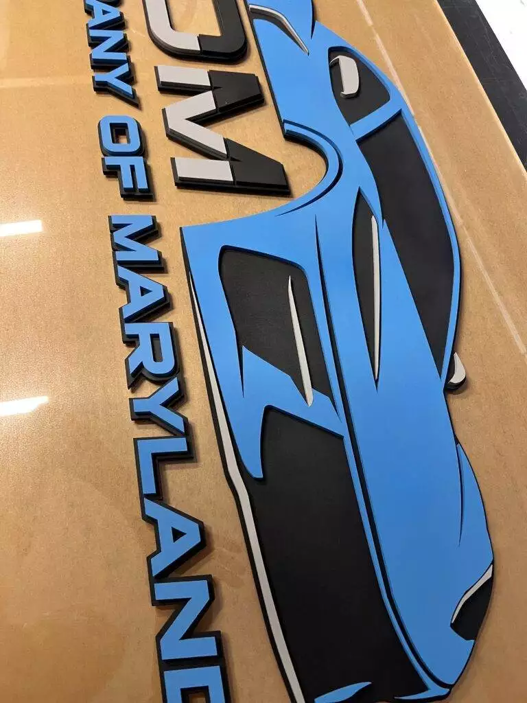 3D Layered Acrylic Corvette Sign For Car Shop (4)