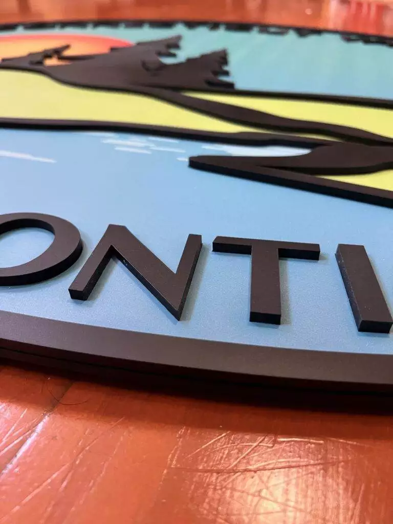 Multilayer Oval Full Color Acrylic Lobby Sign 2 (8)