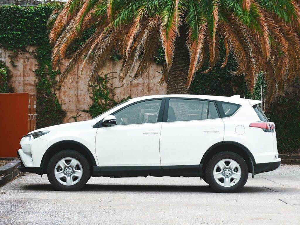 Car Rental Business With Turo White Suv Parked Near Palm Tree During Daytime