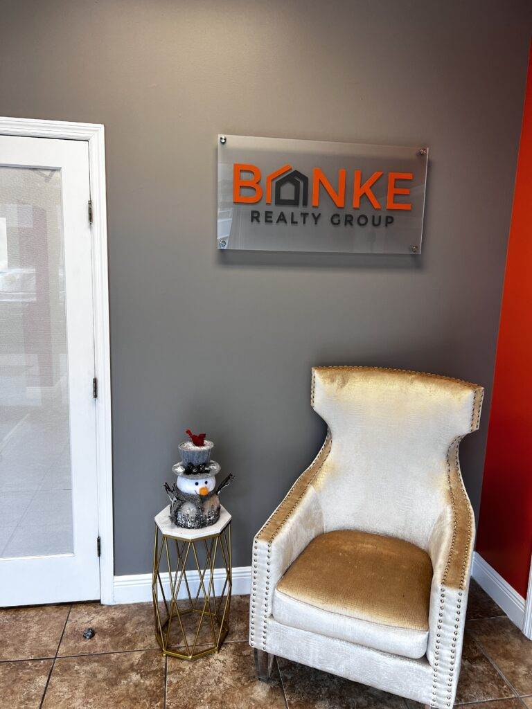 3D Acrylic Stand Off Sign With Raised Acrylic Letters And Frosted Backing 