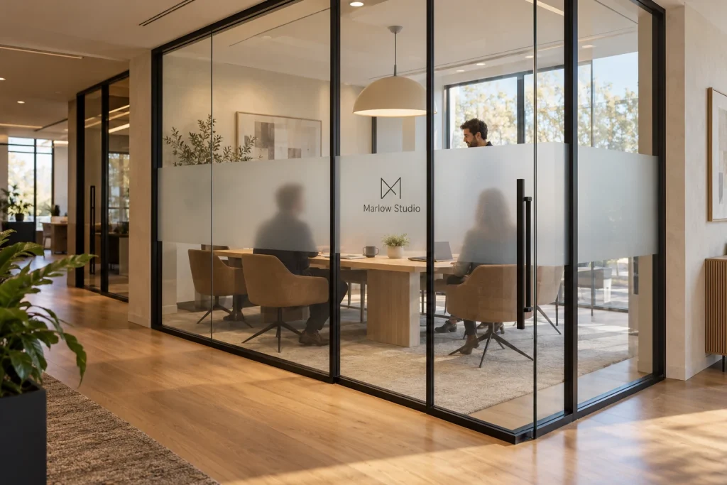 Office Window Privacy: Plan Frosted Graphics Around Real Sightlines