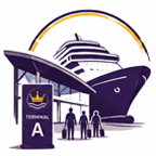 Cruise Line Signage &Amp; Cruise Terminal Facility Branding Cruise Embarkation Area Terminal Shoreside Signage1