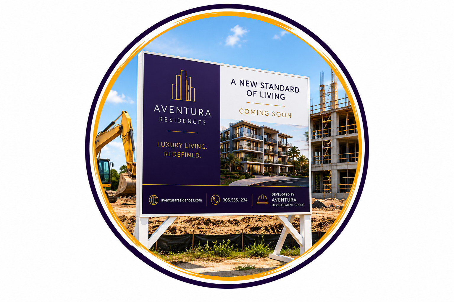 Developer Signs And Custom Real Estate Signs | Titans Of Print On Site Developer Signs For Project Sites